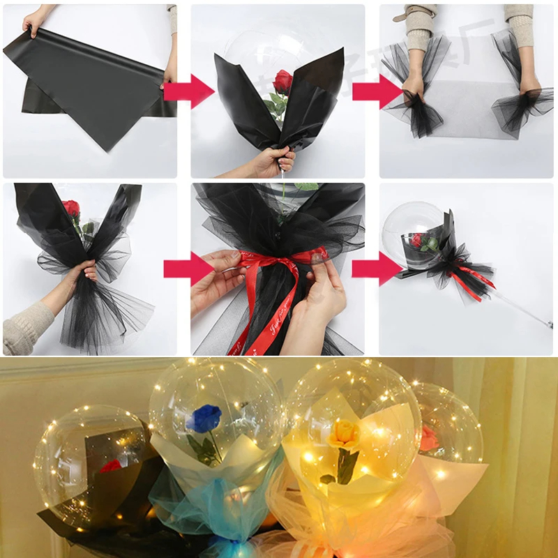 ❤️Kolaich LED Fantasy Rose Balloon Bouquet🎈✨