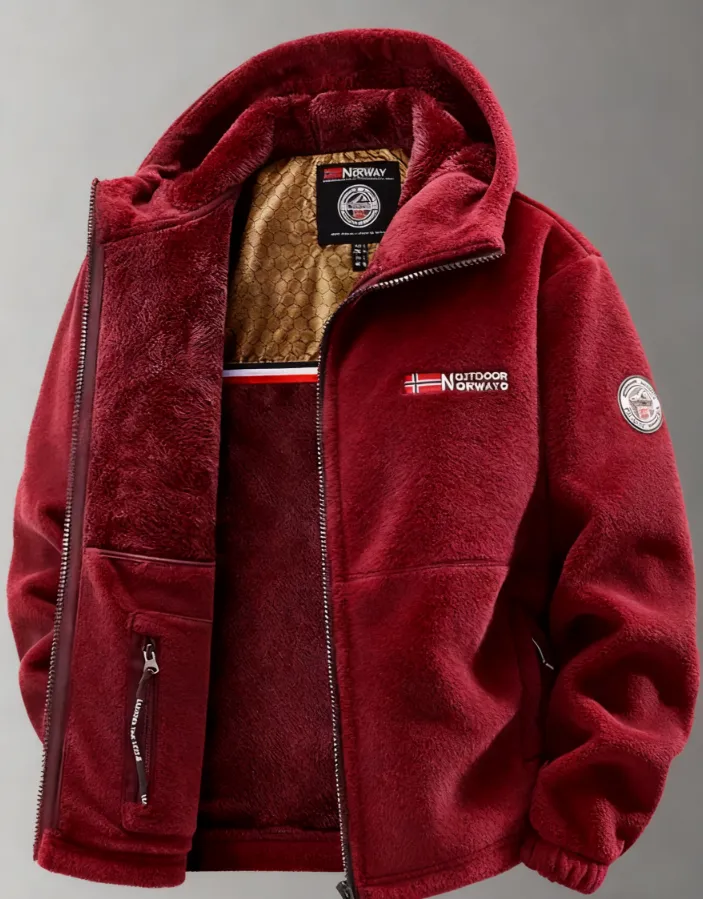 Ново мъжко яке от полар с яка за външна употреба