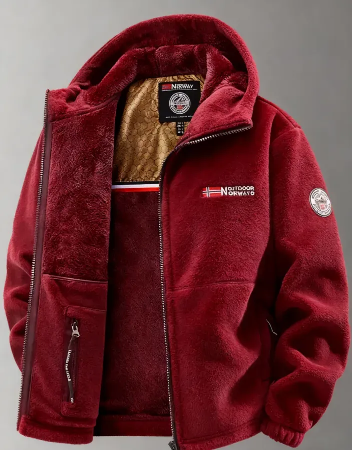 Ново мъжко яке от полар с яка за външна употреба