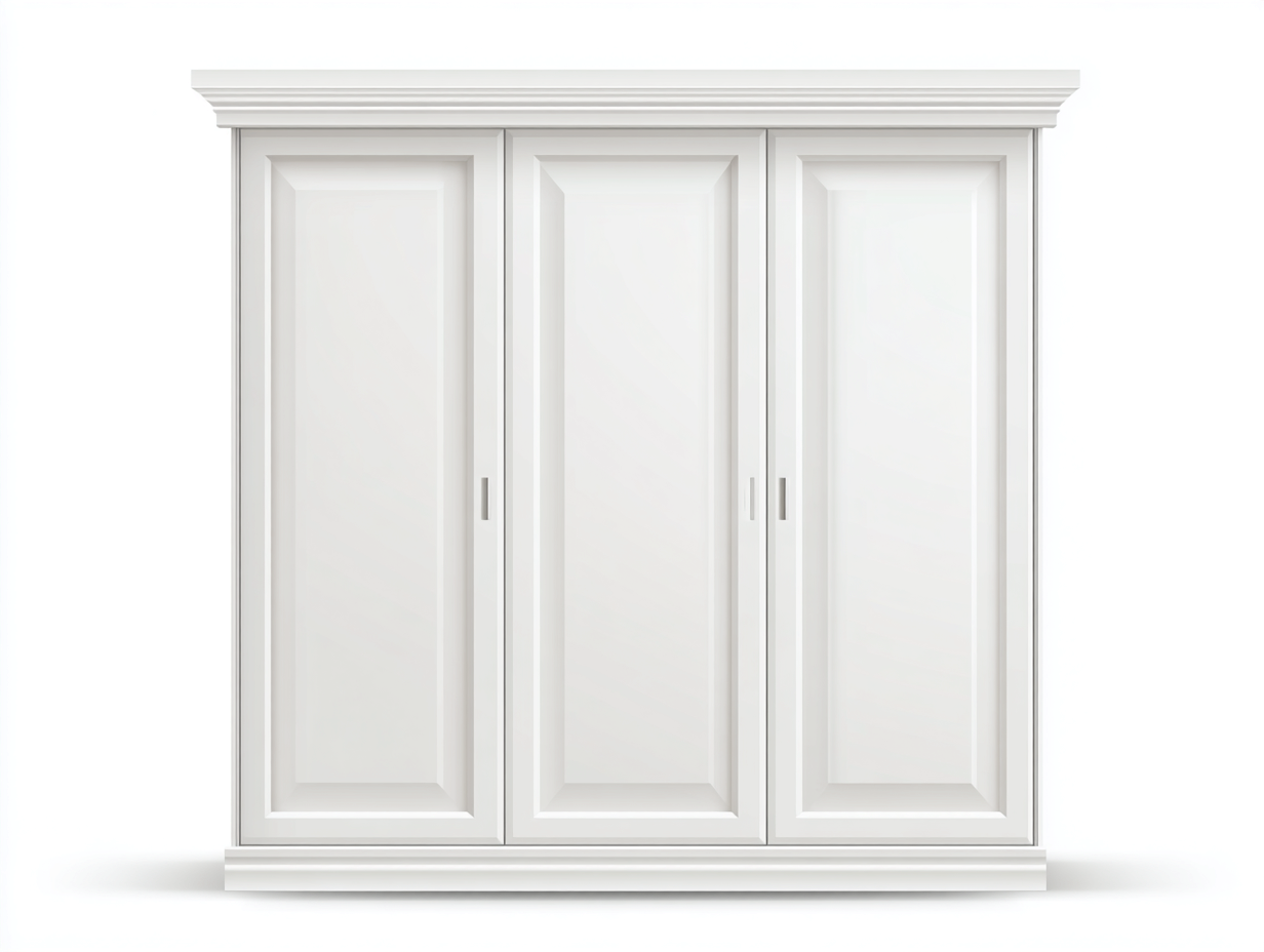 Wardrobe white classic panel door style