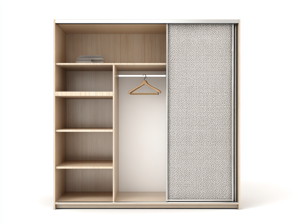 Wardrobe sliding door modern wood design