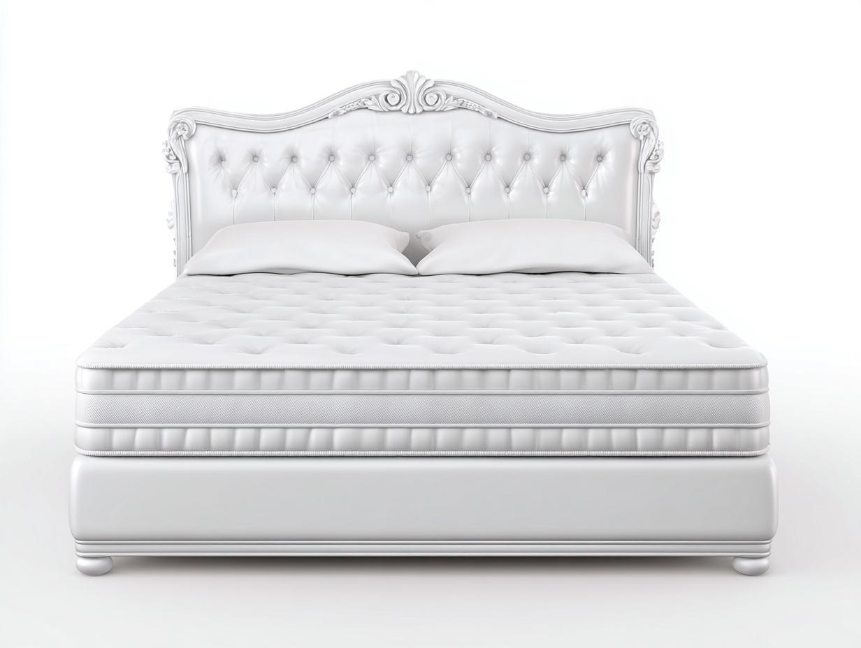 Double Bed modern upholstered bed with stitched headboard