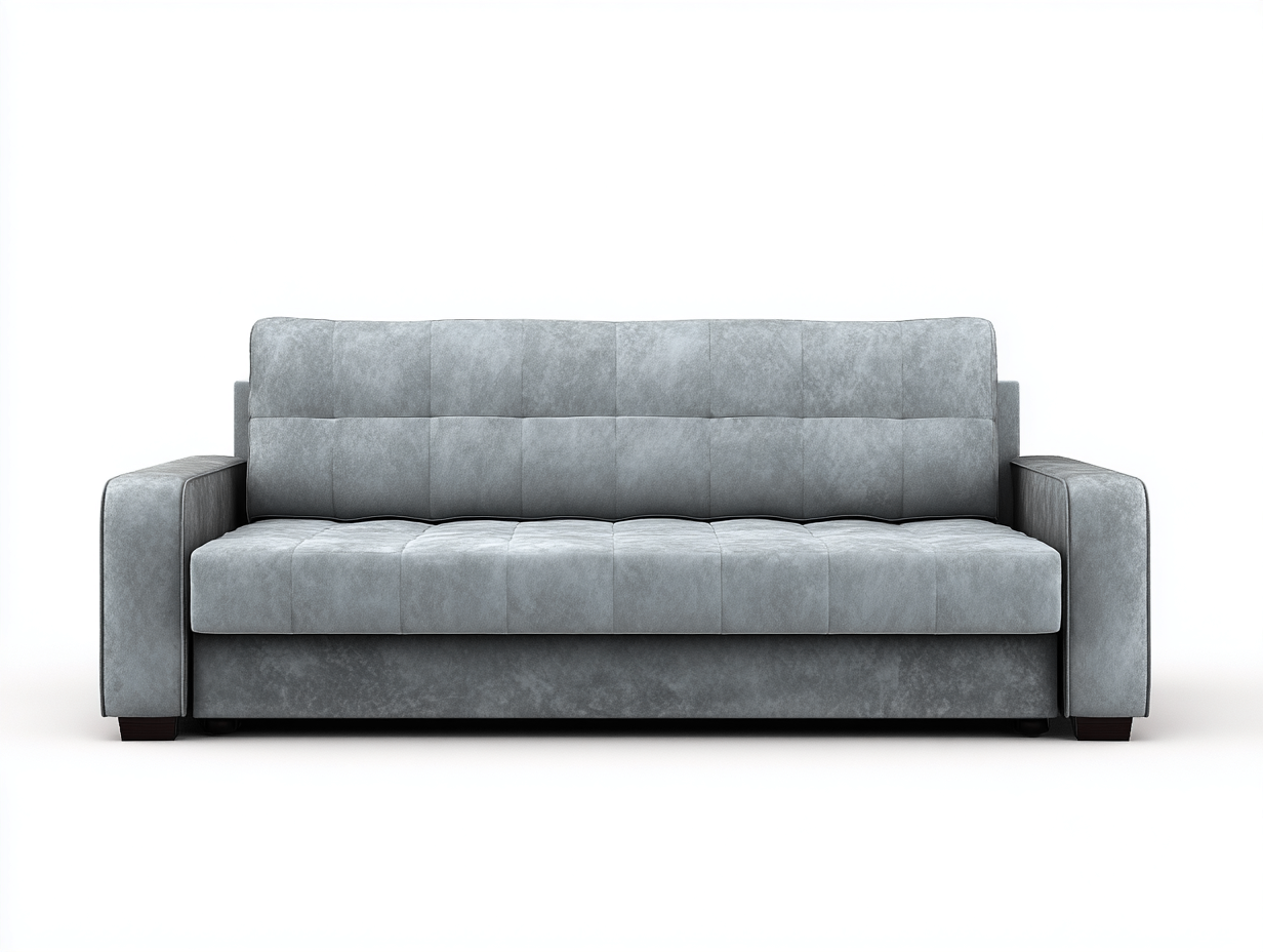 3 Seater Sofa light grey fabric classic style