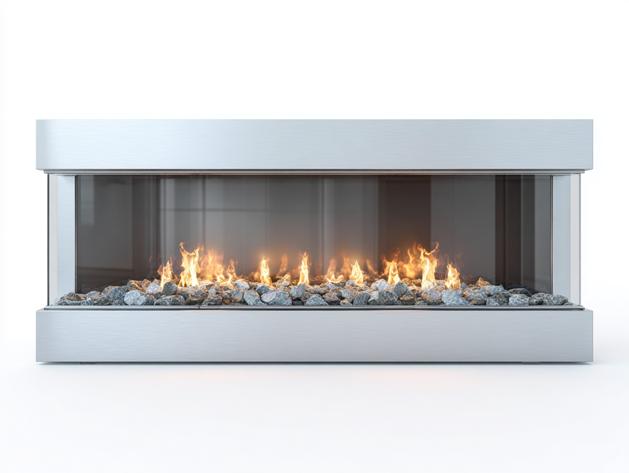 Electric Fireplace electric wall mounted 135x30x48 cm - white - minimalist indoor fireplace