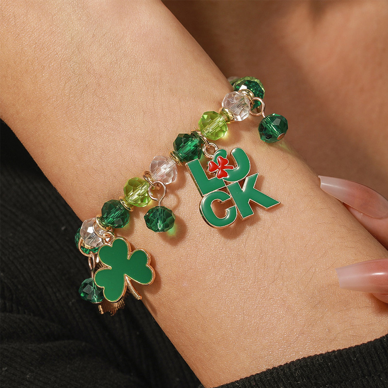 St.patrick's Day Shamrock Lucky Bracelet