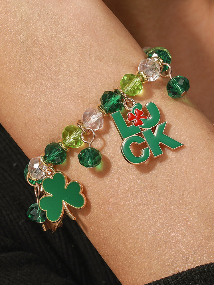 St.patrick's Day Shamrock Lucky Bracelet