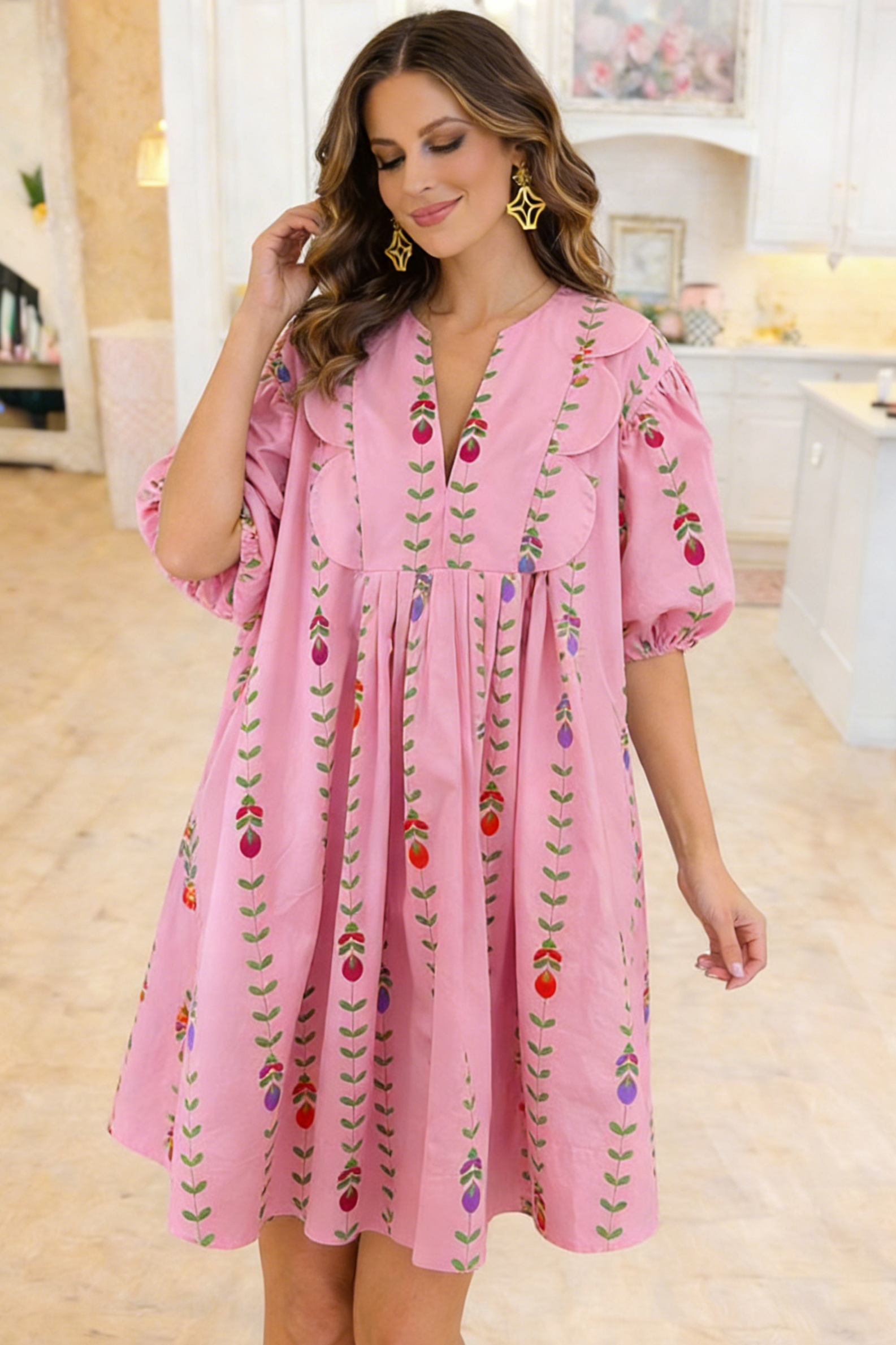 Casual Floral Print Dress