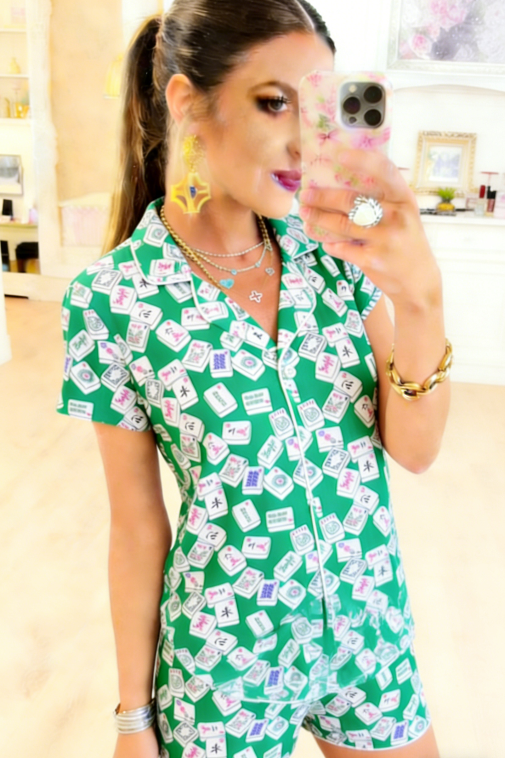 Mahjong Moisture Wicking Cooling Pajamas