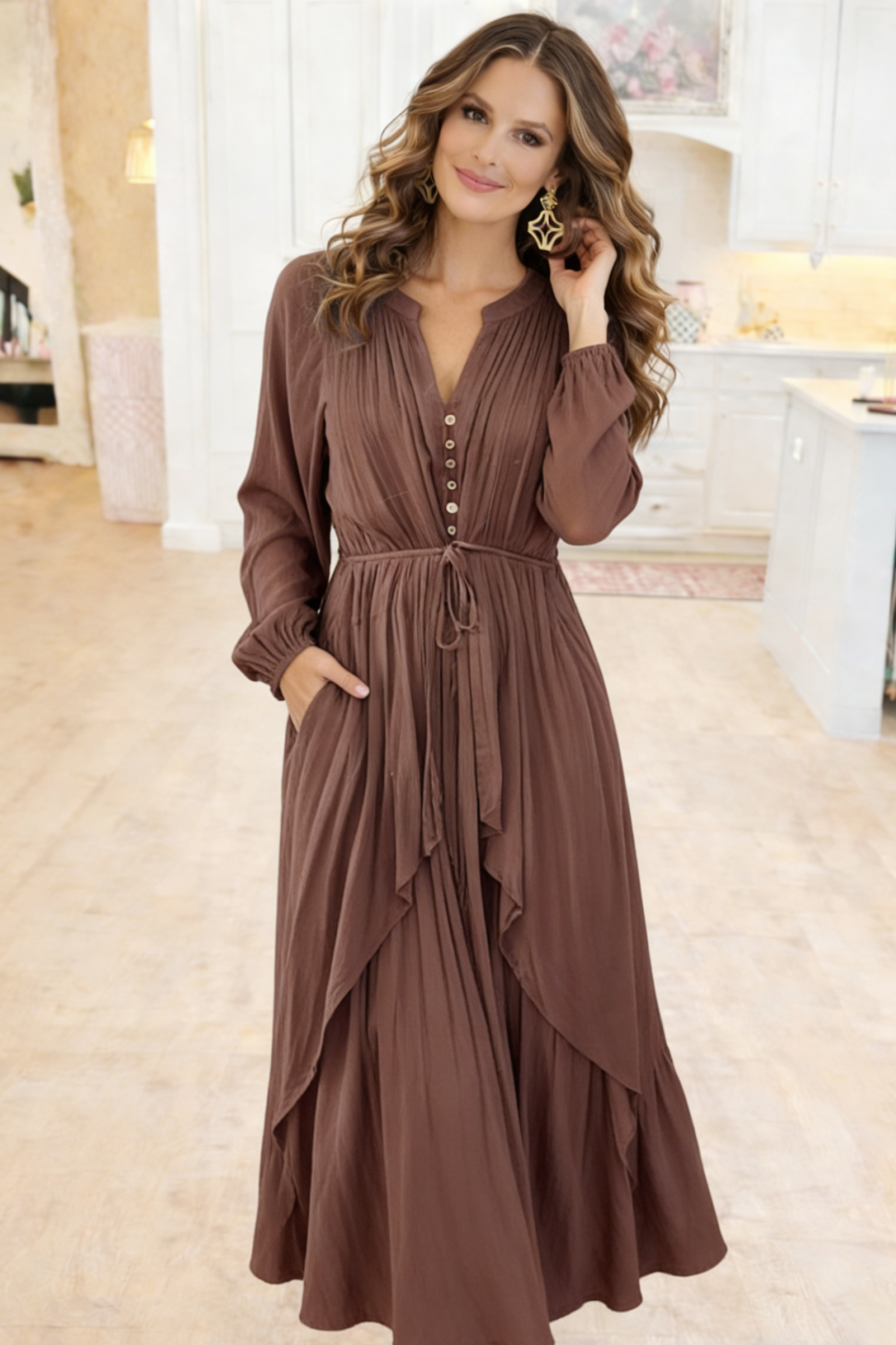 Fallen Leaves Maxi Dress