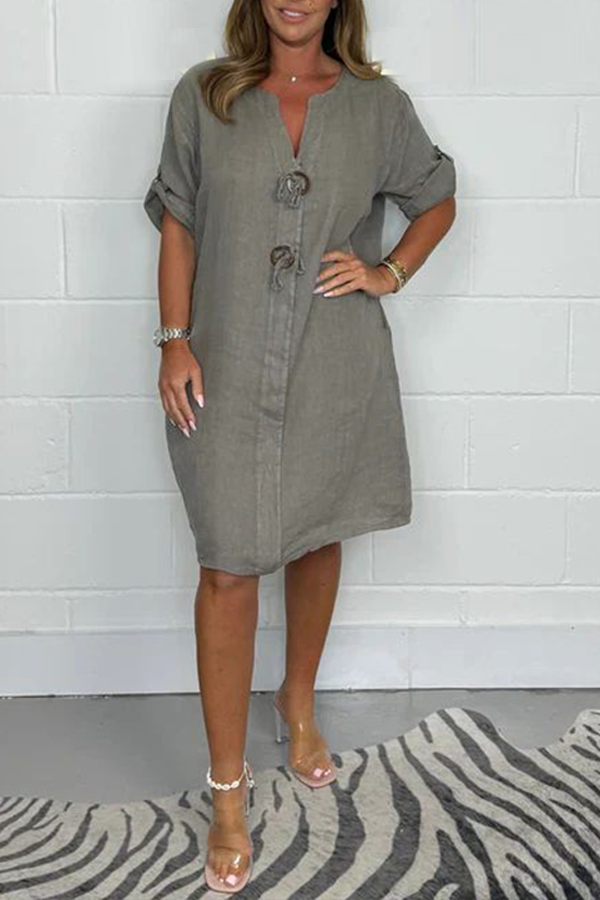 Button Up Tunic Dress