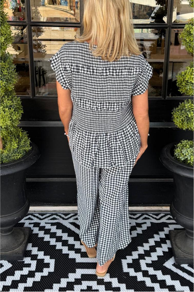 Classic Mini Gingham Check Print Set
