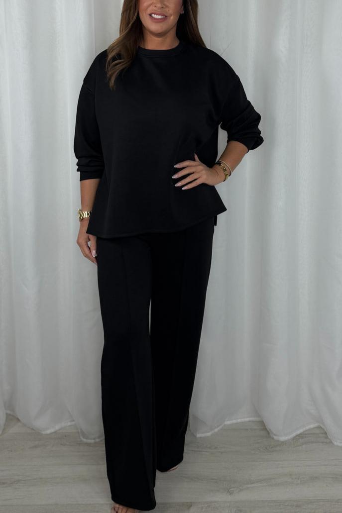 Oversized Luxury Round Neck Trouser Co-Ord
