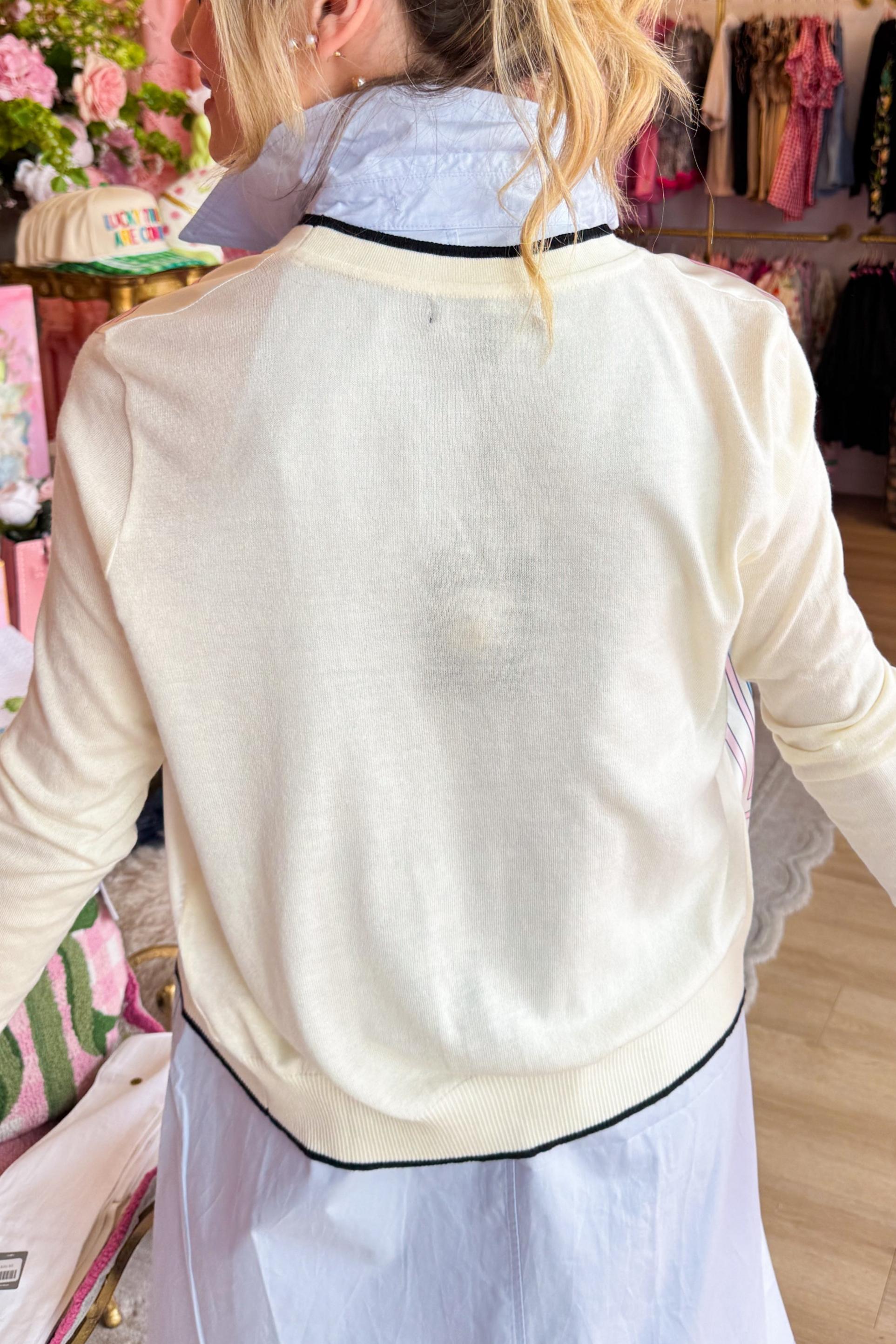 Mint Colorblock Western Chic Sweater