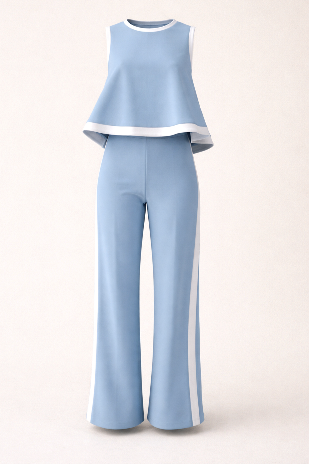 Loose top and flared pants set