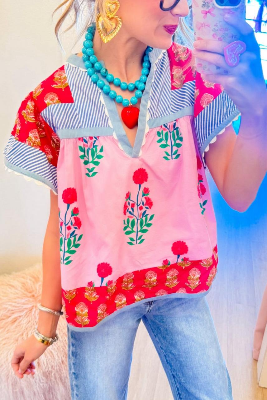 Pink Floral Top