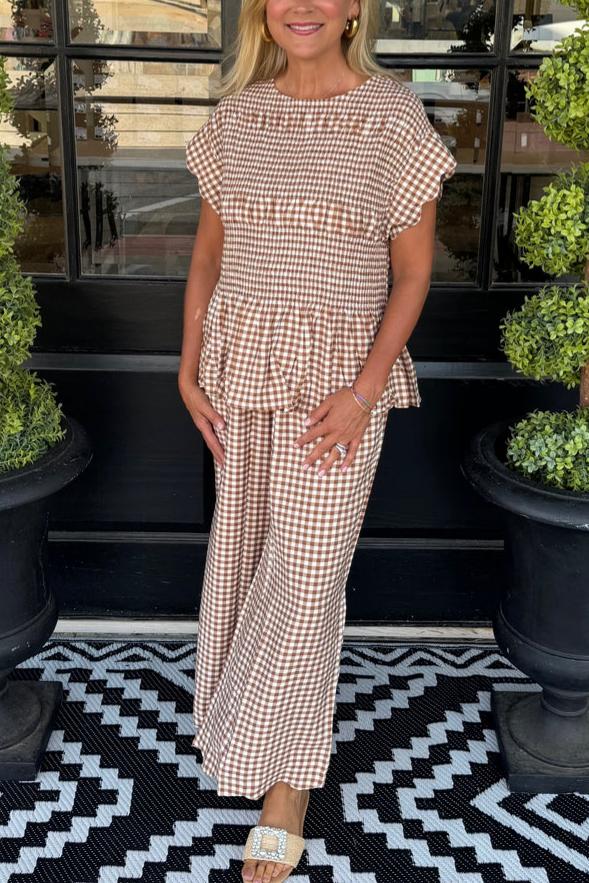 Classic Mini Gingham Check Print Set