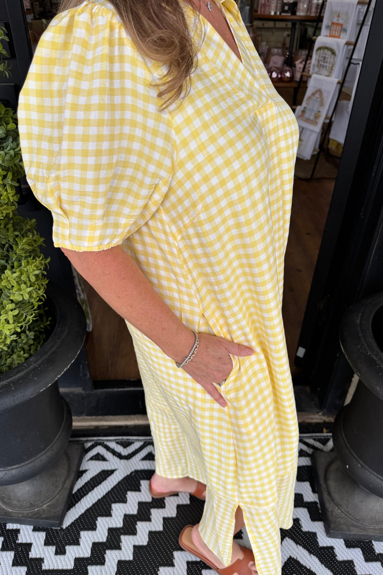Casual Plaid Maxi Dress