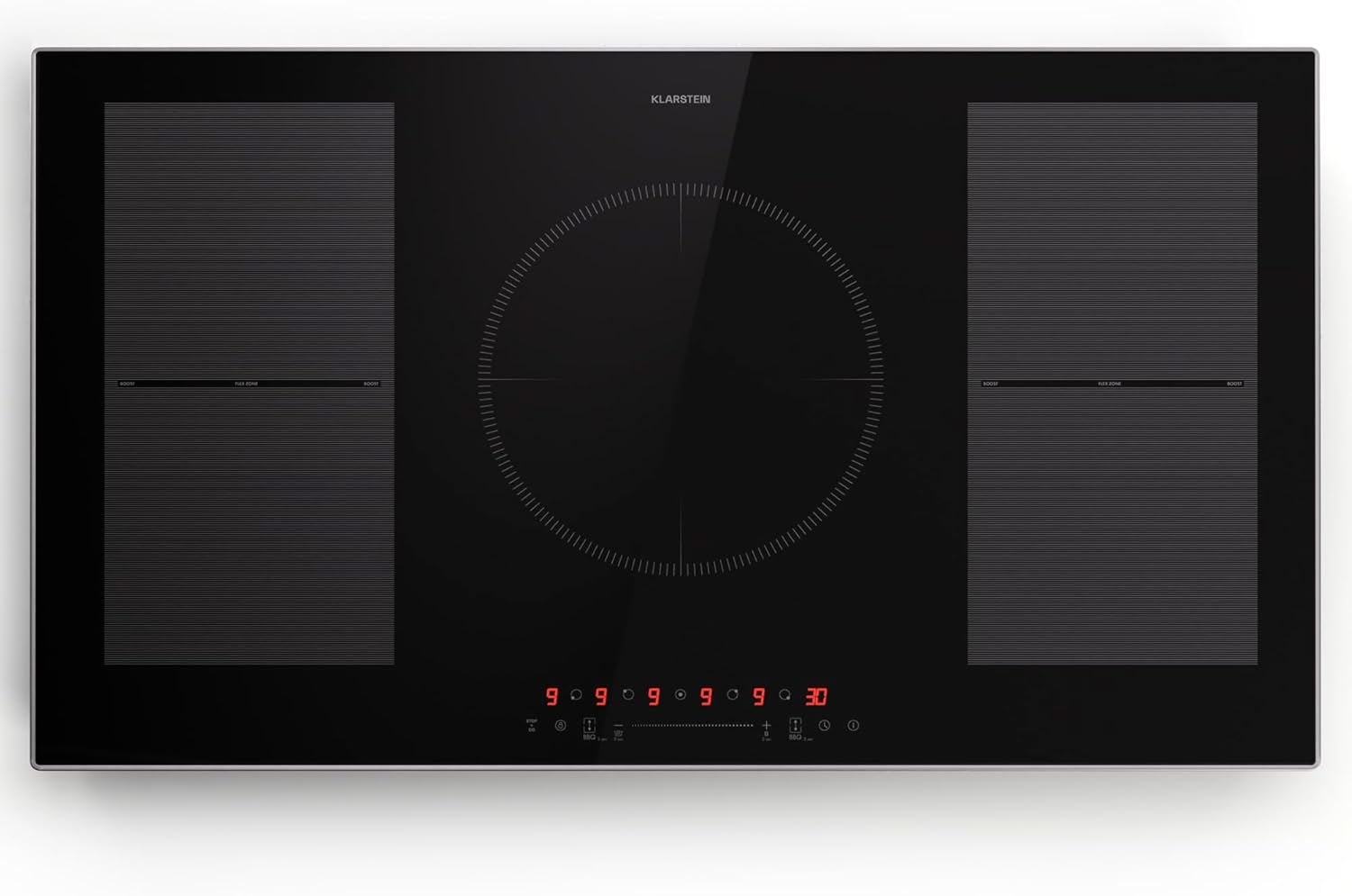 Klarstein Induction Hob, 7000W Electric Hobs Induction Cooker, 4 Ring Electric Pan Hob, Built-In Table Top Cookers w 4 Hobs, Touch Control, Inductions Heater Cooktops, Hot Plates for Cooking-Frameova