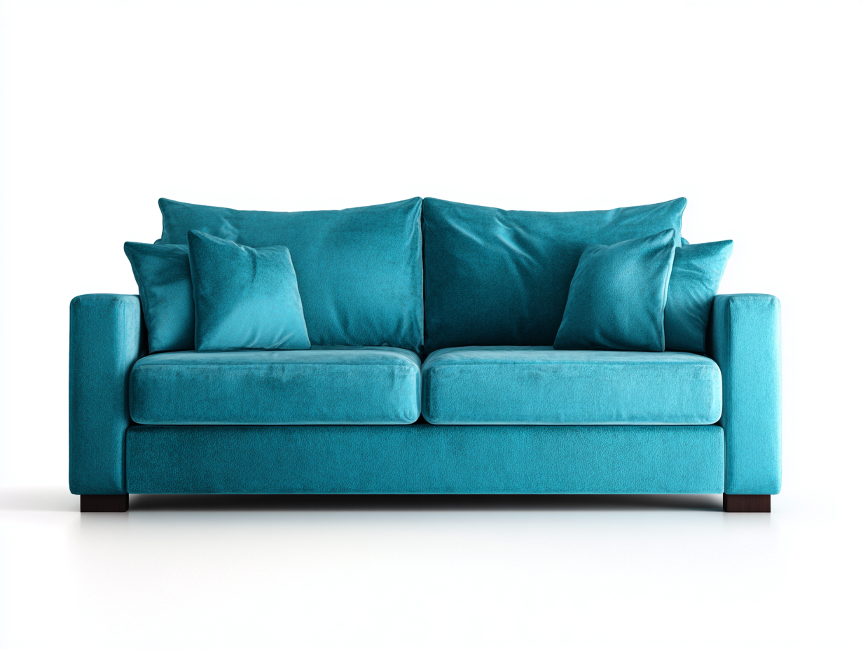 2 Seater Sofa fabric upholstery 170x90x82 cm - teal - modern living room seating