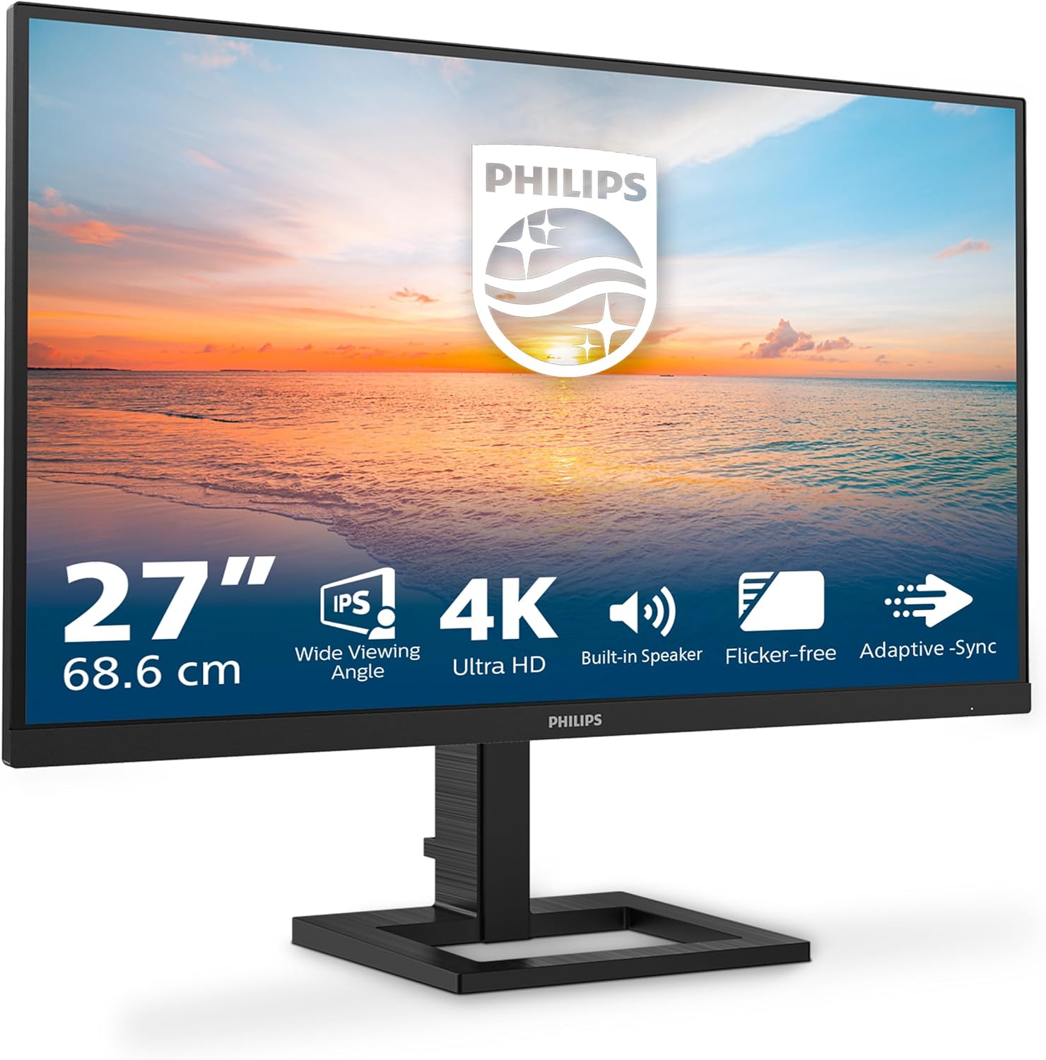 PHILIPS 27E1N1800AE - 27 inch Ultra HD monitor, speakers, height adjustable, HDR10  3840x2160, 60 Hz, HDMI 2.0, DisplayPort 1.4 black-Frameova