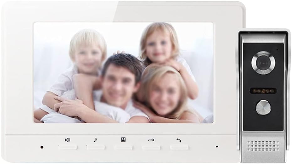 Video Doorbell Intercom System 7 Inch 1000 TVL Video Door Phone Entry Panel Day Night Vision for Home Security  Color : D  Onecolor-Frameova