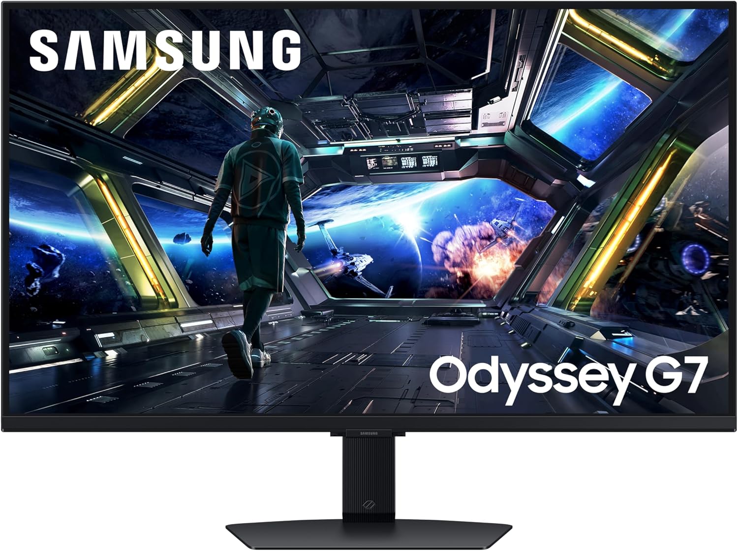 Samsung Odyssey G7 LS32DG702EUXXU 32 inch 4K UHD IPS Gaming Monitor with Speakers - 3840x2160, HDMI 2.1, 144Hz, 1ms, Full Smart Platform, USB Hub, Displayport, Freesync Premium Pro, Height Adjust-Frameova