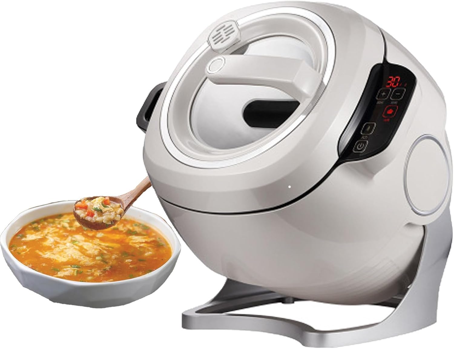 ZHJOPP Commercial Automatic Cooking Machine, Multi-function Cooking Machine, 360 degree Cooking Machine, Drum Cooking Machine, Suitable for Home Kitchen Cooking and Restaurant-Frameova