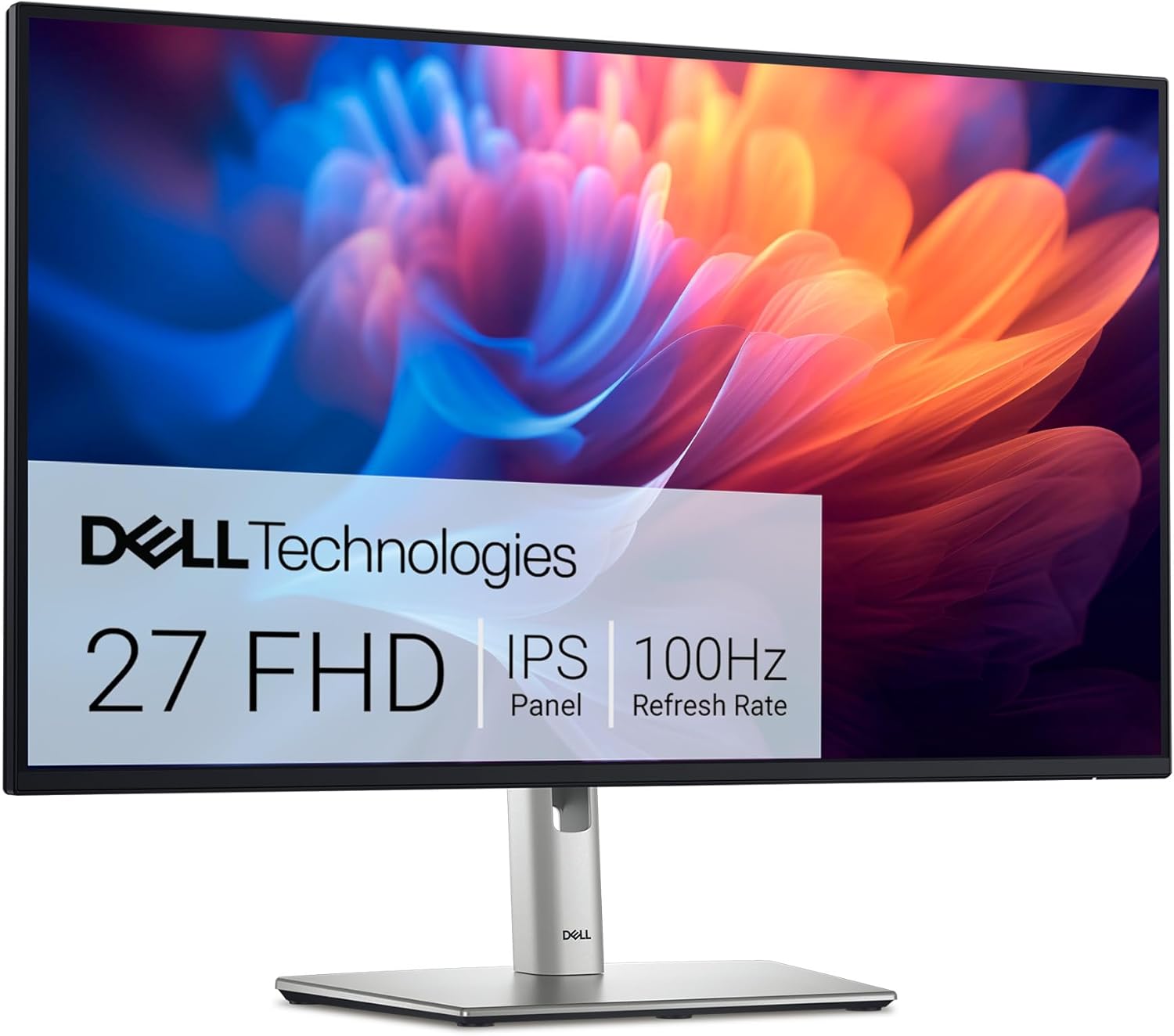 Dell P2725H 27 Inch Full HD  1920x1080 Monitor, 100Hz, IPS, 5ms, 99 percent sRGB, USB-C, DisplayPort, HDMI, VGA, 4x USB, 3 Year Warranty, Black-Frameova
