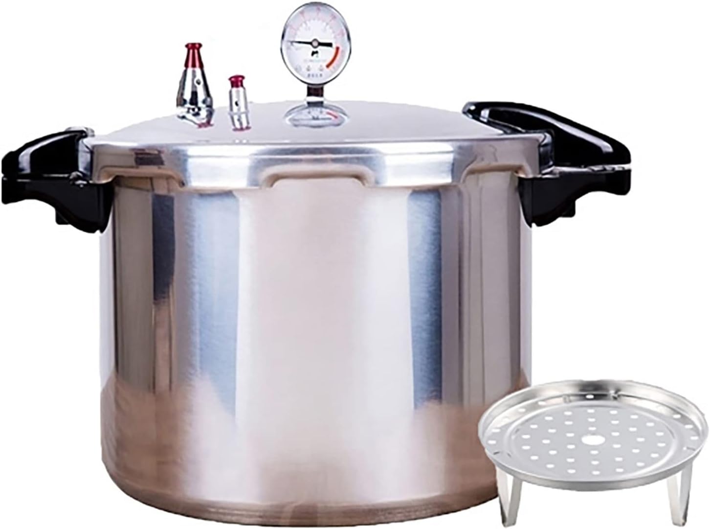 15 quart High capacity pressure cookers with cooking rack canning pressure canner with gauge Explosion proof safety valve Extra-large size great for big canning jobs natural gas-open flame-Frameova