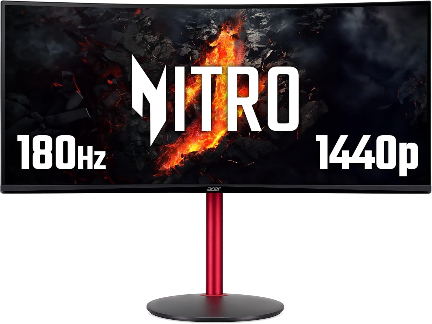 acer Nitro XZ342CU 34-inch Gaming Monitor - VA Panel, 3440 x 1440, 5ms, 165Hz, FreeSync Premium, HDR 400, DP, HMDI, Height Adjustable-Frameova