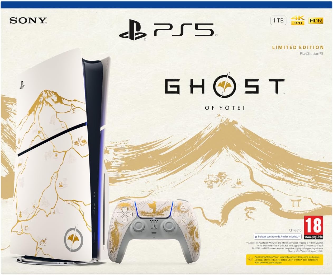 PlayStation 5 Console - Ghost of Yotei Gold Limited Edition Bundle-Frameova