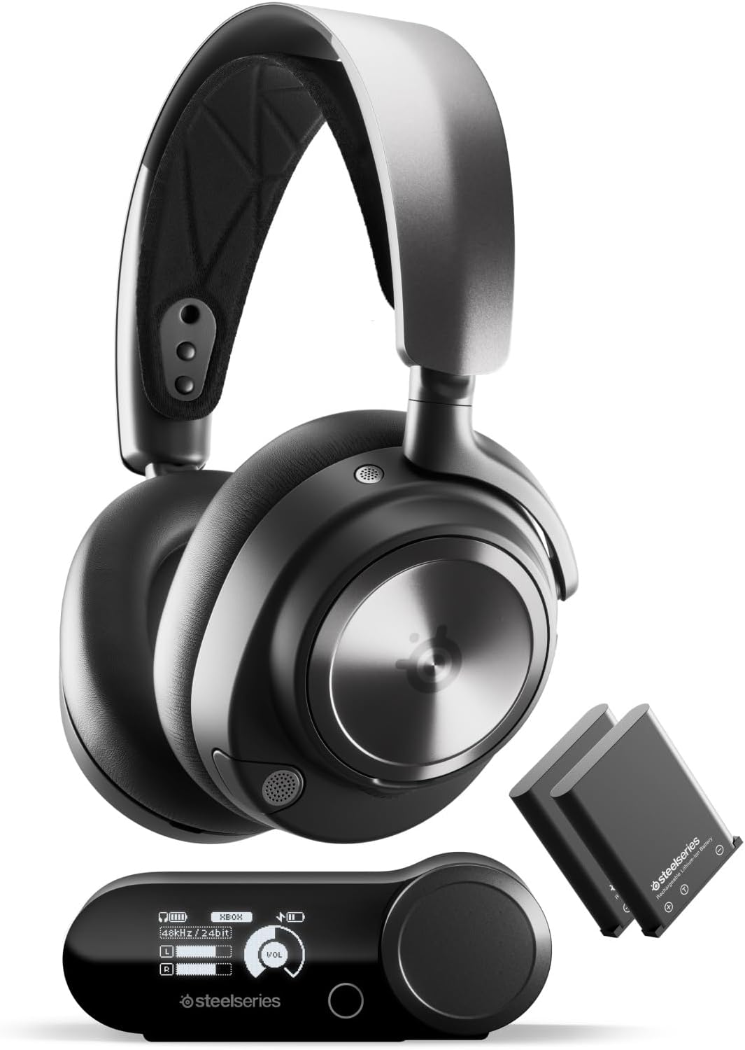 SteelSeries Arctis Nova Pro Wireless Xbox - Multi-System Gaming Headset  Xbox and PC Switch + Bluetooth - Unlimited Battery Life, 2 Hot-Swap Batteries - Active Noise Cancellation - ClearCast Gen2 Mic-Frameova
