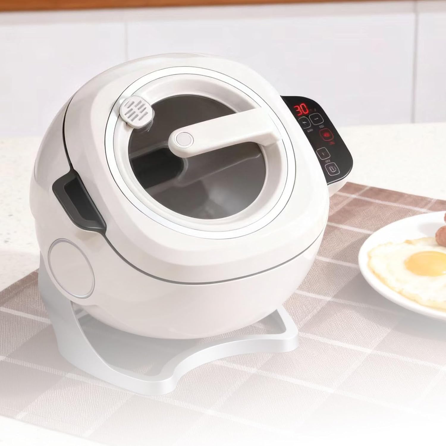 GmpTzitzith Automatic Cooking Machine, 360 degree Rotating 3d All-Round Heating, Induction With Smart Touch, 6l Automatic Cooking Machine, For Stir Frying, Stewing,Cooking-Frameova