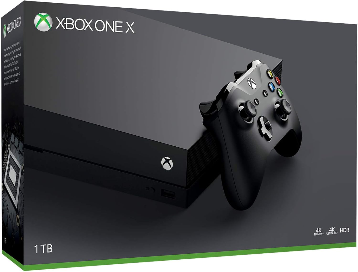 Microsoft Xbox One X 1TB Solid State Drive Gaming Console with Wirless Controller - Native 4K - HDR - Enhanced by Scorpio CPU and Fast SSD - Black  Renewed-Frameova