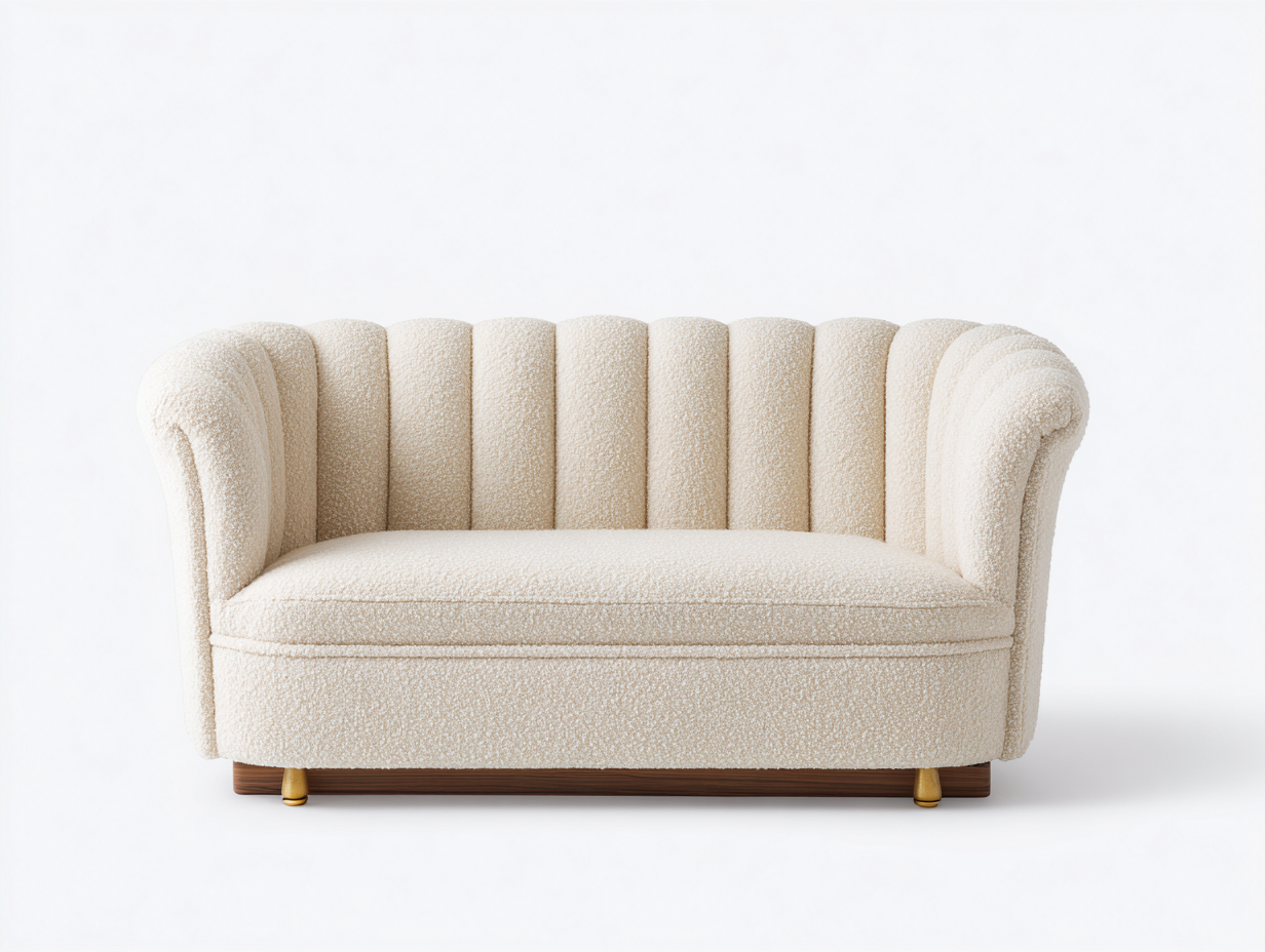 2 Seater Sofas fabric upholstery 135x82x85 cm - beige - modern living room sofa