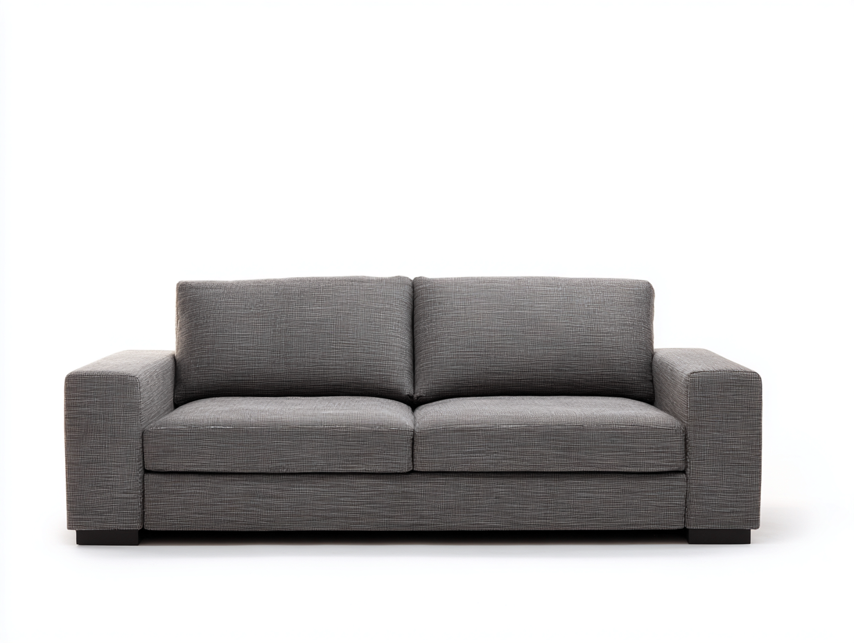 2 Seater Sofa upholstered seating 190x95x85 cm - grey - modern living room comfort