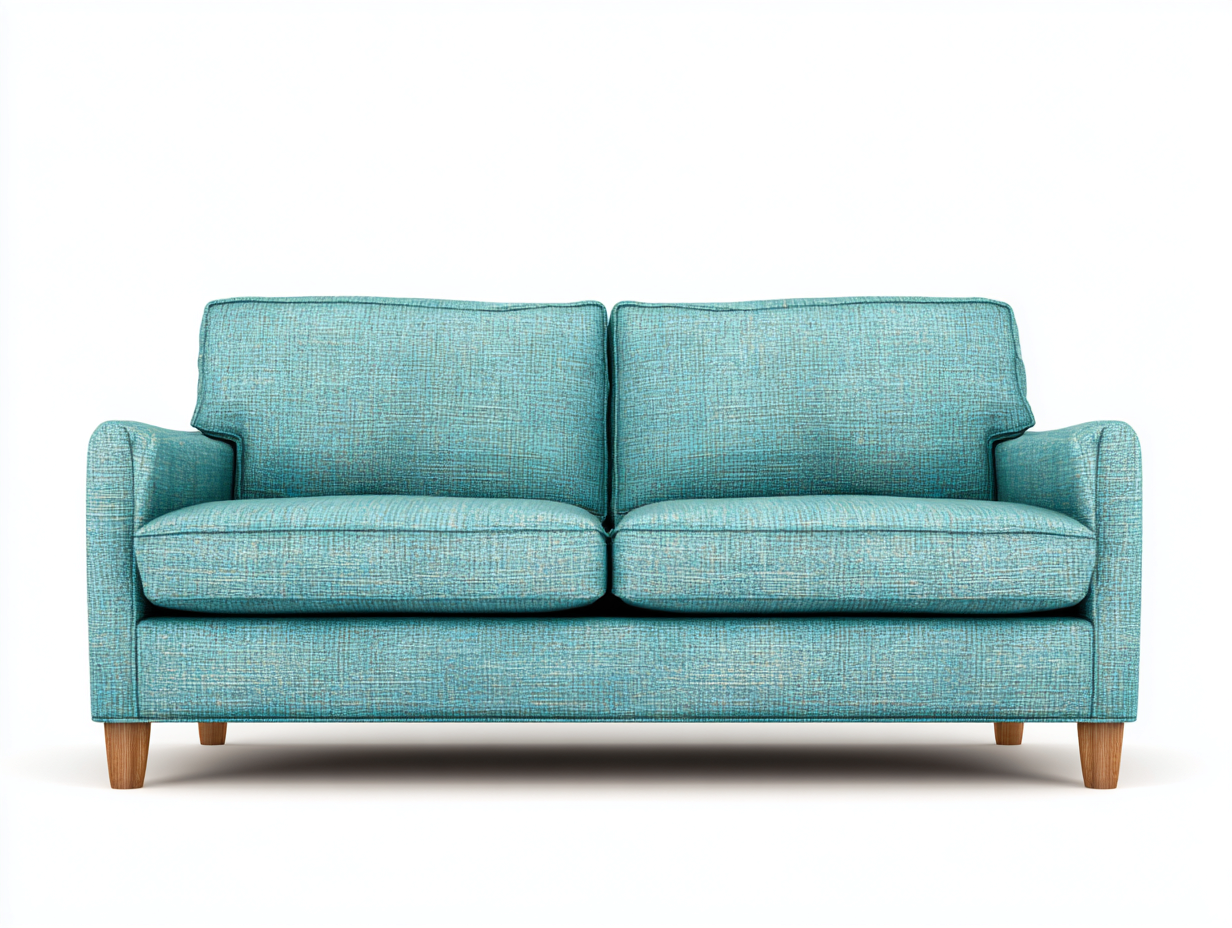 2 Seater Sofas fabric upholstery 135x85x90 cm - blue green - modern living room sofa