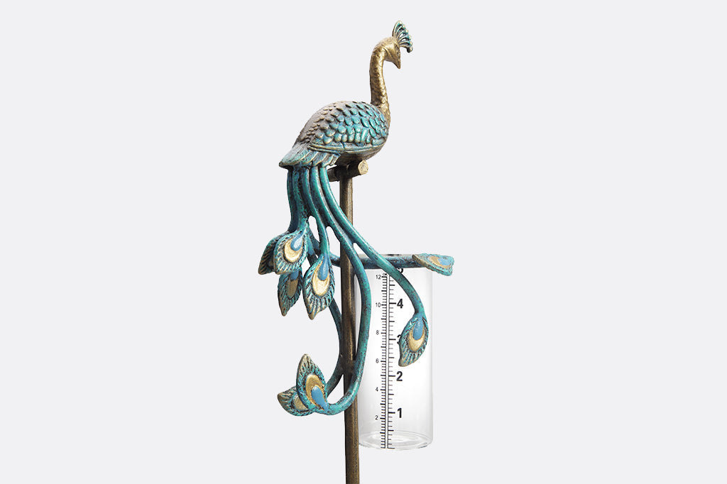 Raindrops on Feathers Rain Gauge Outdoor Garden Decoration
