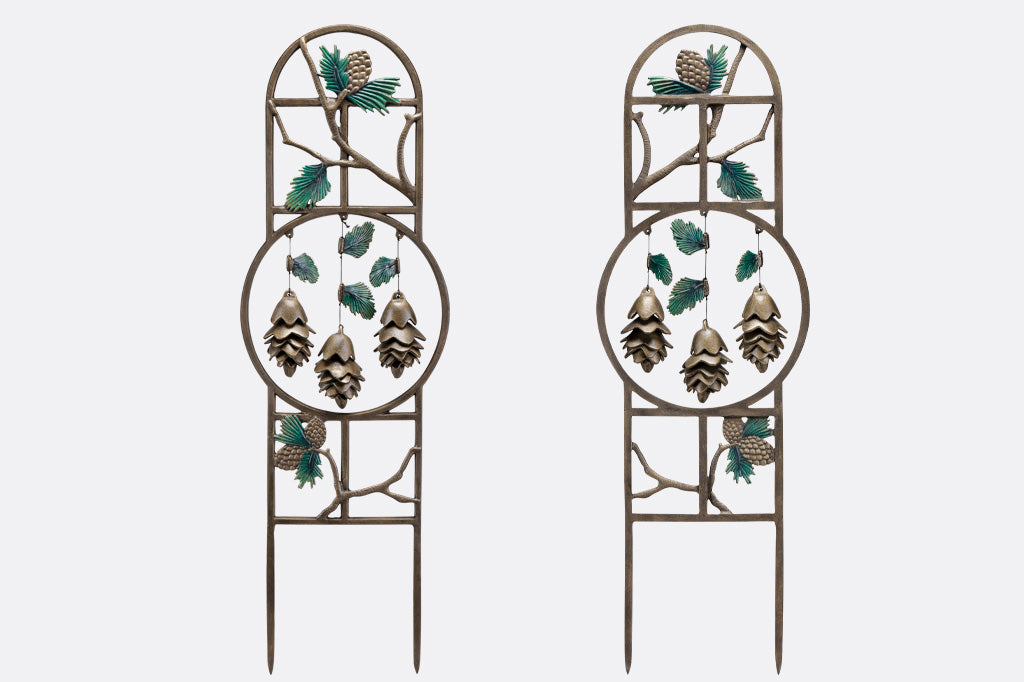 Pine Cone Wind Art Garden Trellis Nature Inspired Decor
