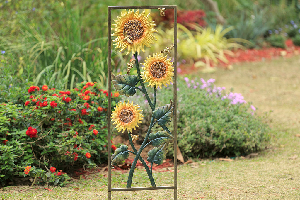 Sunny Smiles Garden Trellis Bright Decorative Plant Frame