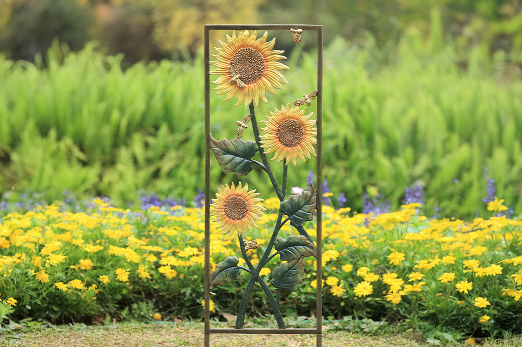 Sunny Smiles Garden Trellis Bright Decorative Plant Frame