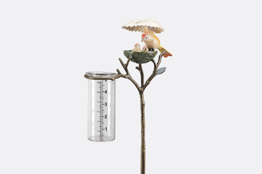Big Bird and Little Bird Rain Gauge Outdoor Garden Decoration