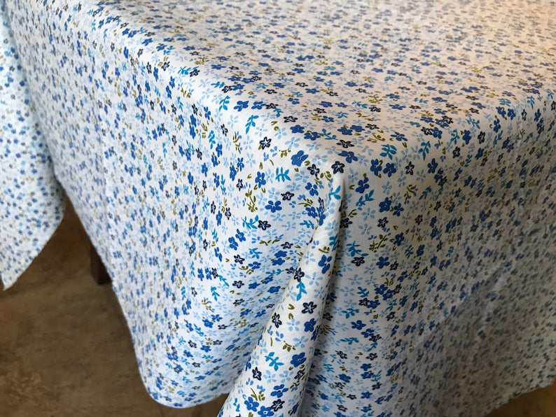 Small Flowers Cotton Tablecloth Wedding Picnic Holiday Dining Decor