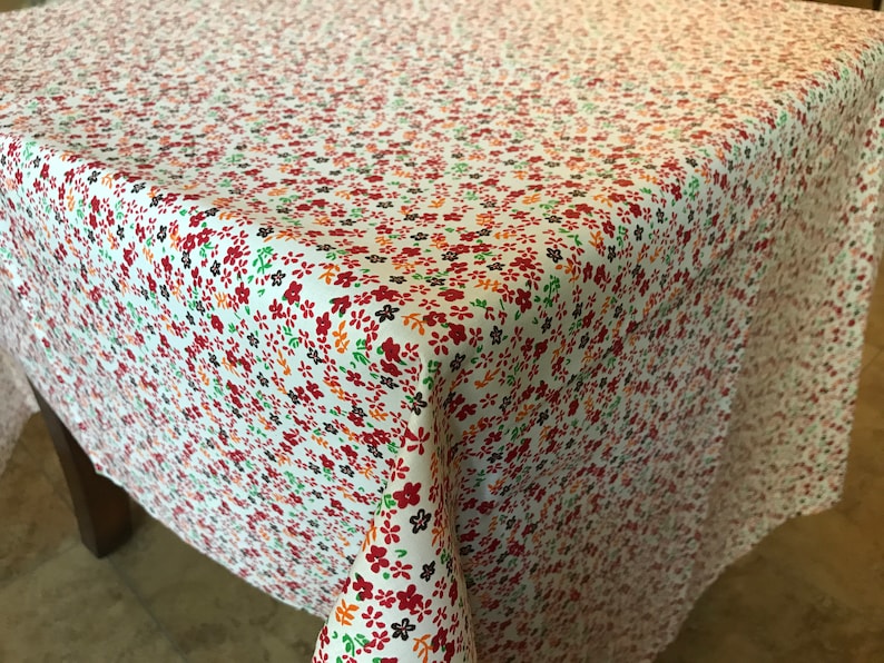 Small Flowers Cotton Tablecloth Wedding Picnic Holiday Dining Decor