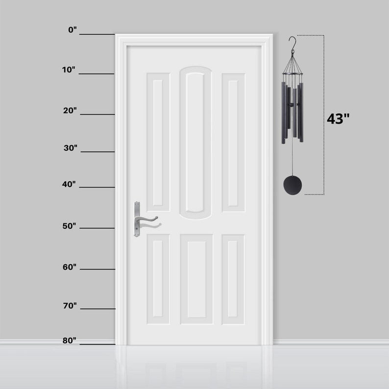 Apollo 43-Inch Deep Tone Wind Chime – Tunable, Aluminum Outdoor Decor