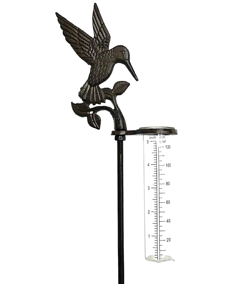 Hummingbird Rain Gauge Outdoor Garden Decoration
