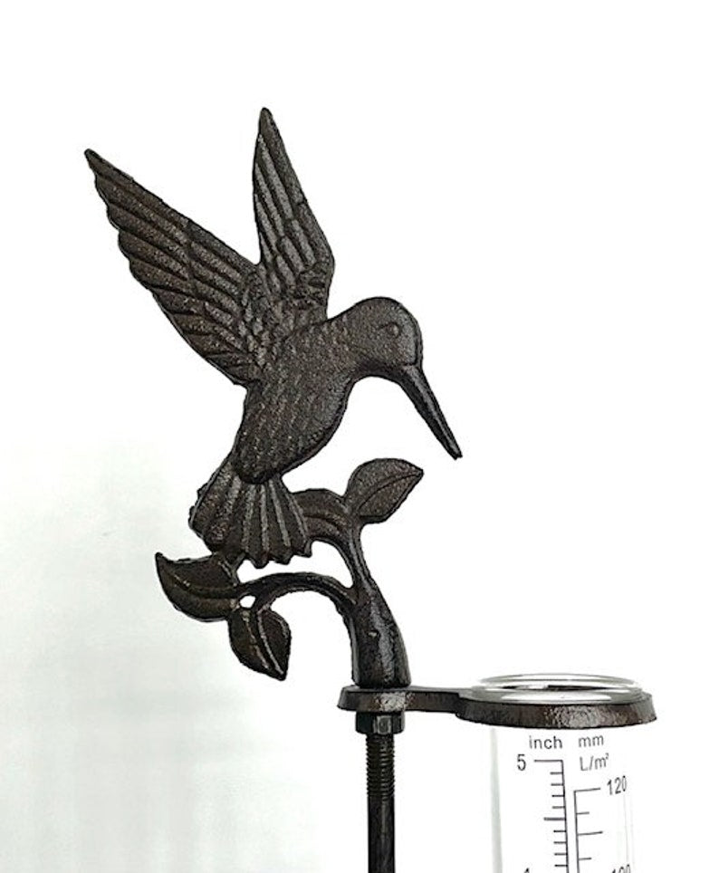 Hummingbird Rain Gauge Outdoor Garden Decoration