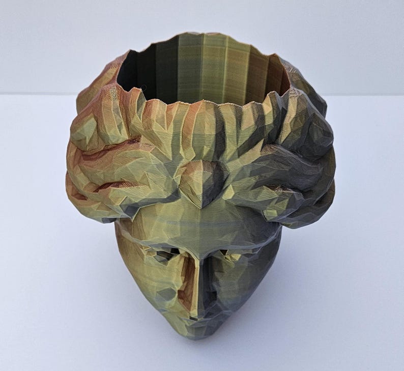 Roman Goddess Head Planter Female Bust Shaped Plant Pot Home Decor