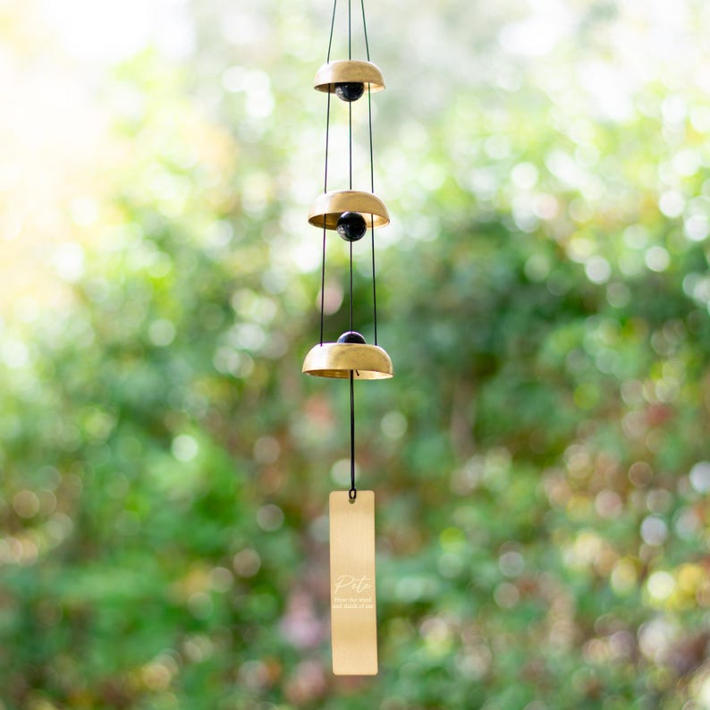 Custom Engraved Memorial Wind Chime: Garden Remembrance Gift