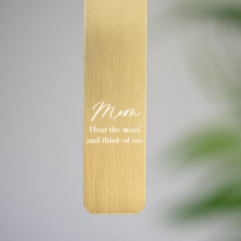Custom Engraved Memorial Wind Chime: Garden Remembrance Gift